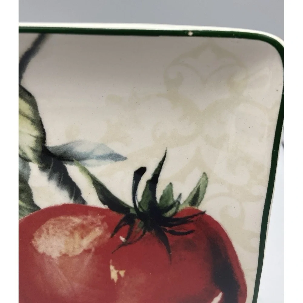 Pier 1 Fresco Appetizer‎ Bread & Butter Plates Set of 3 Tomatoes SEE ALL PHOTOS